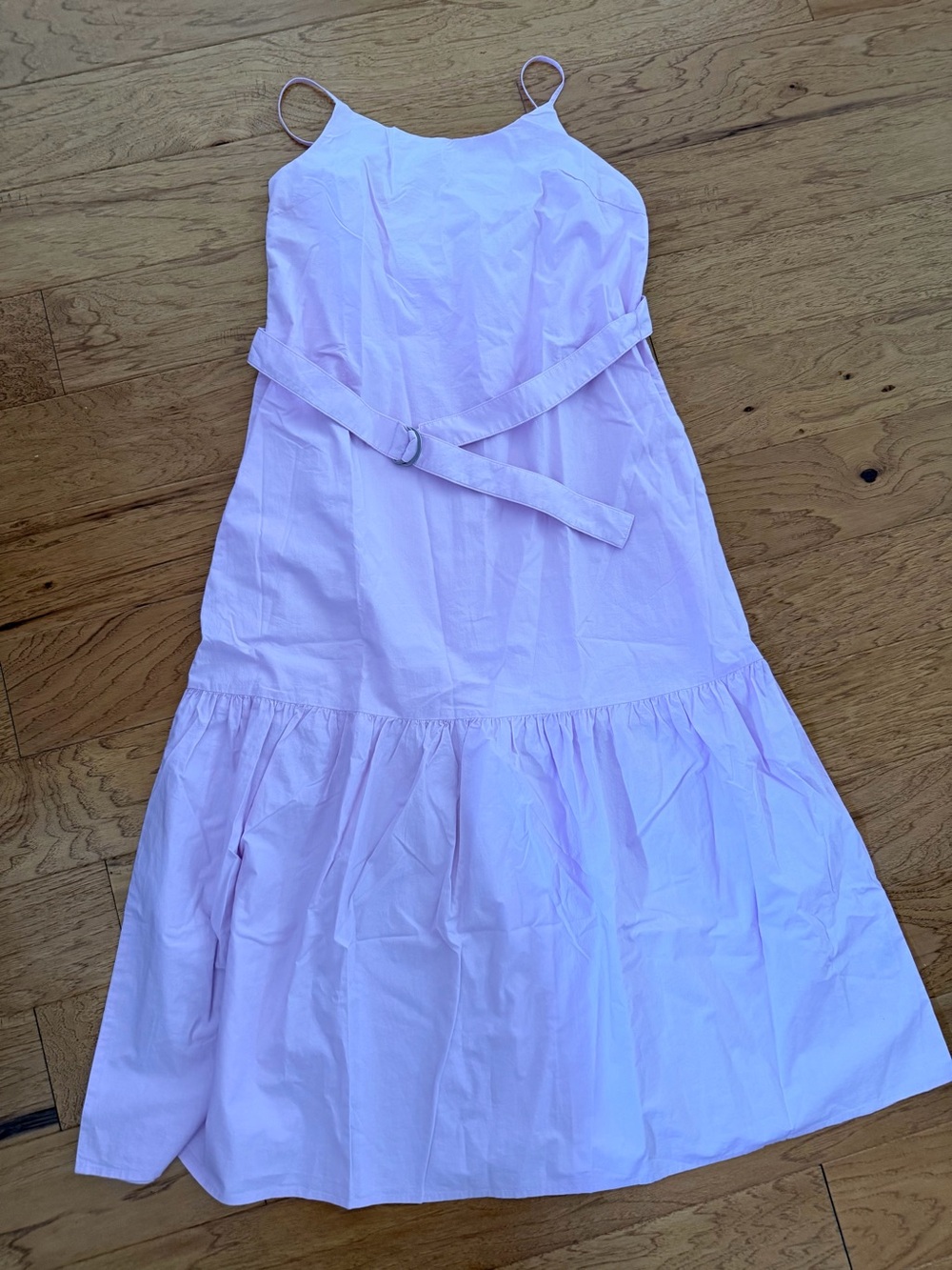 Lavender Spaghetti-Strap Maxi Dress with Belt